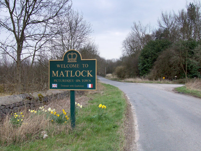 Matlock boundary sign.