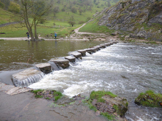 The stepping stones in Dovedale