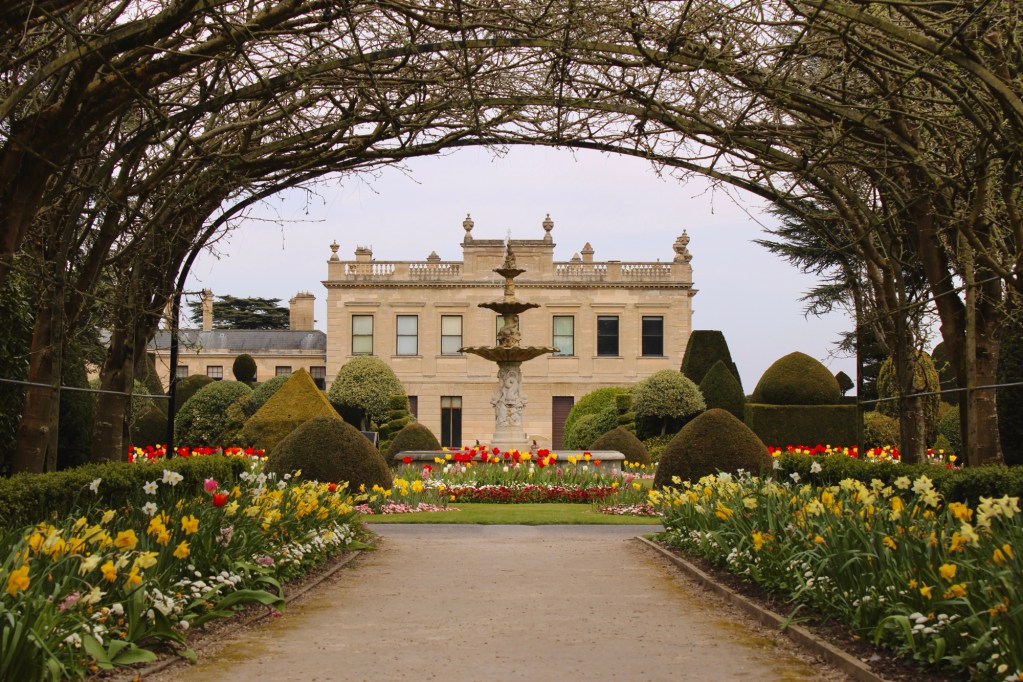 view from the gardens of brodsworth hall, south yorkshire