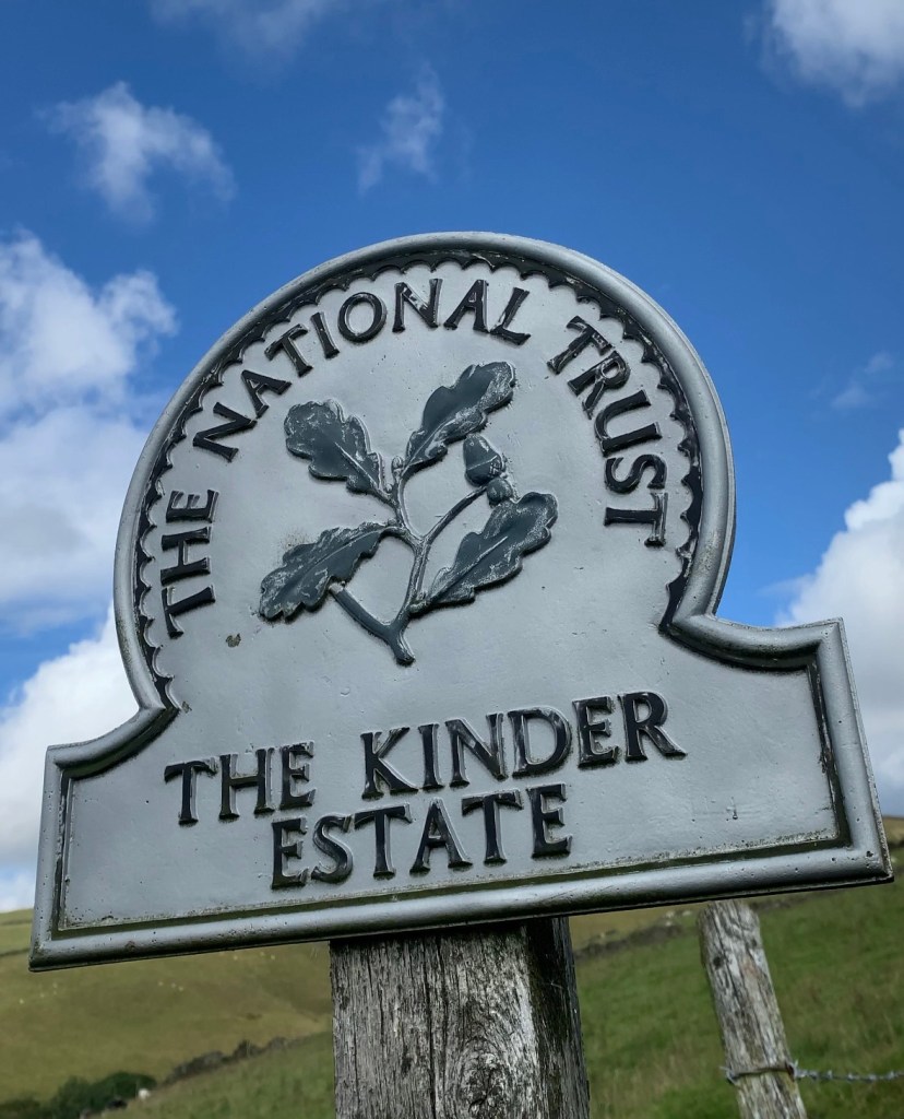 Kinder Estate sign near Kinder Scout