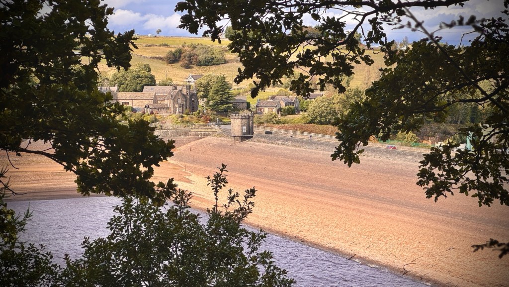 view onto dam at Langsett Reservoir