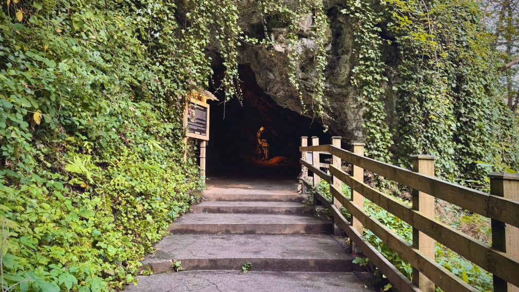 The entrance to mother Shipton’s cave in Knaresborough, Yorkshire