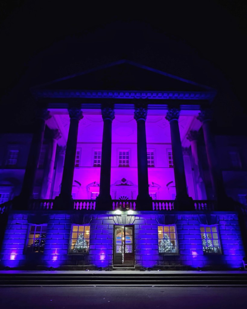 wentworth woodhouse, south yorkshire, lit up at christmas