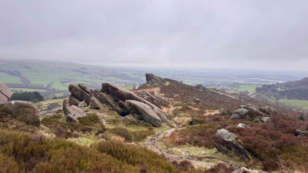 view across ramshaw rocks