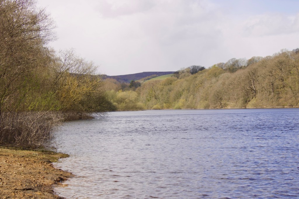 Damflask reservoir in bradfield, sheffield looking towards the hills of the peak district